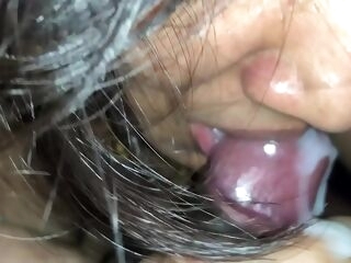 Sexiest Indian Girl Closeup Shaft Big-chested with Nut nectar in Mouth