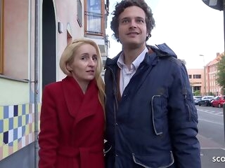 GERMAN SCOUT - Former boyfriend Ass fucking FOR Lean Mummy AT STREET Audition