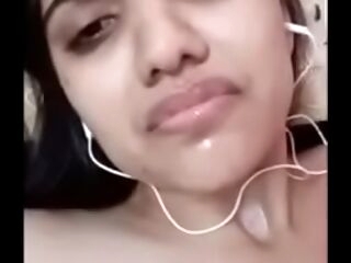 Indian girl with video call with her endowed buddy