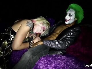 Harley Quinn Leya takes the Joker's Big black cock