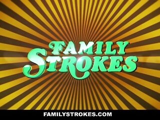 FamilyStrokes - Warm Milf Sucks Off Step-Son