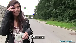 public agent asian cutie fucked by a stranger for money
