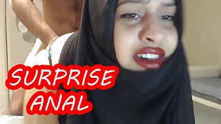 distressful surprise anal with spoken for hijab woman
