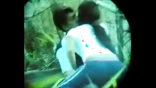 Close-mouthed cam porn in park