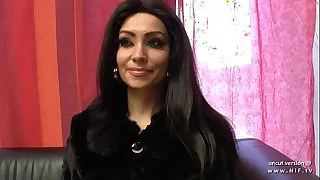 Casting Davenport of a hairy french battle-axe assfucked gaped double penetrated n facial