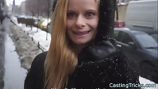 Russian casting action with tiny beauteous