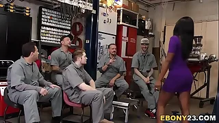 Horny Mechanics Gangbang Ebony Bellah Dahl