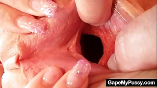 Micro teen Agata kinky pussy gaping