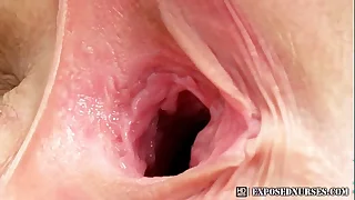 Naughty nurse Sabina pussy gaping elbow sanitarium