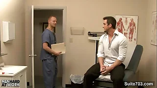 Hot gay gets ass inspected wide of doctor