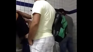 Indian gay in public toilet