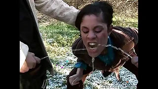 Crazy dame hardcore pee action