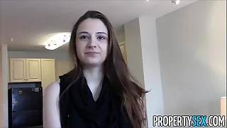 PropertySex - Young almighty estate agent relating to big natural tits homemade sex
