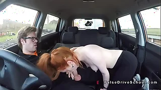 Pale phat ass redhead fucks trainer