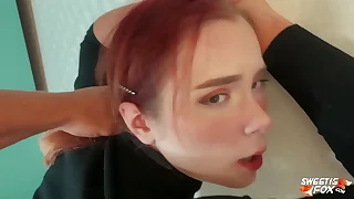 Challenge Facefuck&comma; Rough Pussy Turtle-dove of Obedient Redhead and Cum insusceptible to Tits